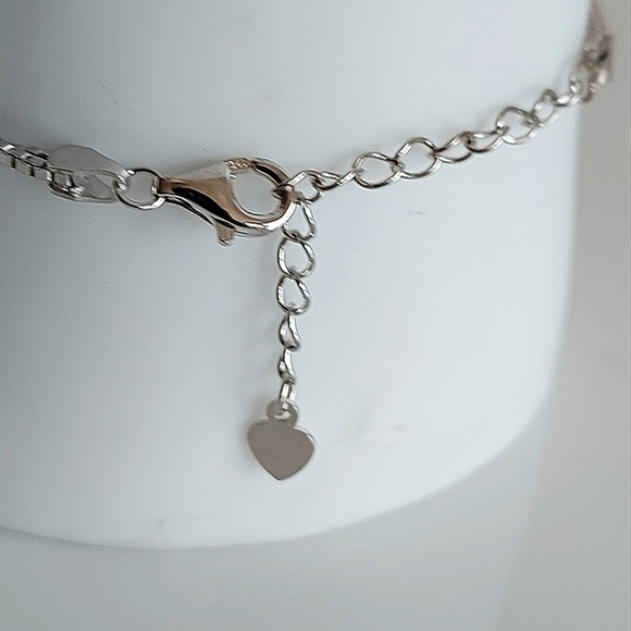 Heated Natural Topaz 10x8mm & Cz 925 Sterling Silver Bracelet (Adjustable) - Picture 5 of 7